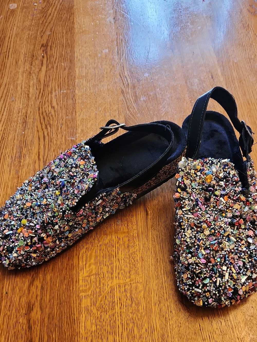 SHEIN Multicolor Embellished Beaded Slingback Sandals — EU 42